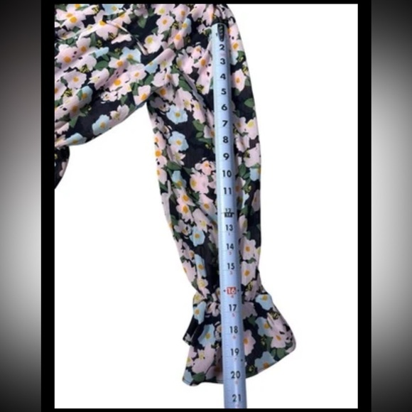 J.Crew Mercantile Drapey Tie Front Floral Dress Elastic Waist Size Small NEW - Picture 3 of 12